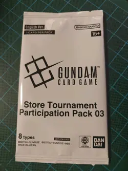 [ENGLISH] Gundam Card Game Store Tournament Participation Pack 03 Sealed Promo - Image 1