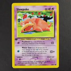 Slowpoke 73/111 Neo Genesis First Edition Pokemon TCG VG Condition - Image 1