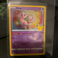Pokemon TCG Mew Celebrations Holo Foil Card 011/025 Rare - Image 1