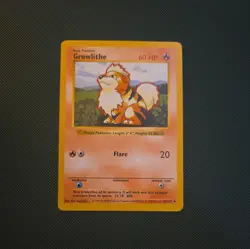 Pokemon WOTC TCG Vintage Growlithe 028/102 Base Set (Shadowless) Regular LP - Image 1