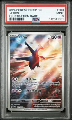 2024 POKEMON SSP EN-SURGING SPARKS #203 LATIOS ILLUSTRATION RARE 112041831 MINT9 - Image 1