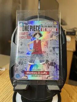 Bandai One Piece Monkey D. Luffy US Voyage College Basketball Full Art Holo Card - Image 1