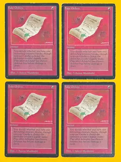 MTG FALSE ORDERS (x 4) Beta (OldManMTG 006-621) - Image 1