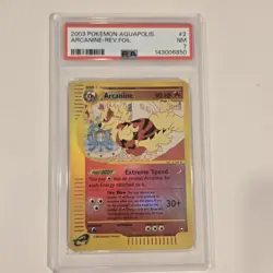 Arcanine 2003 Pokemon Aquapolis Reverse Foil #2 PSA 7 - Image 1