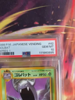 Pokemon Card Japanese Vending expansion sheet 1998 glossy PSA 10 Golbat - Image 4