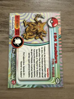 Pokemon Topps TV Animation Edition #64 Kadabra! Black Logo! - Image 2