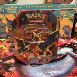 Pokemon TCG Mega Charizard Y EX Tin Sealed In Hand - Image 1