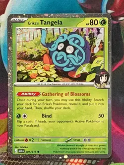 Pokemon Erika's Tangela ME: Ascended Heroes (Cosmos Holo) (ASC) 007/217 NM Promo - Image 1