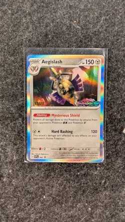 Pokemon TCG Aegislash 060 Scarlet & Violet Staff Promo Prerelease NM - Image 1