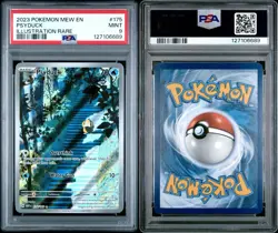 Psyduck, Illustration Rare #175 - 2023 Pokemon Mew EN-151 - PSA 9 MINT - Image 1