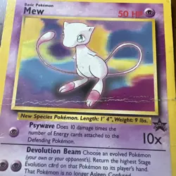 Pokemon Card - Mew #8 WoTC Black Star Promo (HP) - Image 5