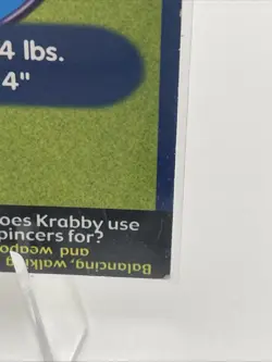 Pokemon - 1999 Burger King PokeTrivia Promo Card - KRABBY #98 - Image 4