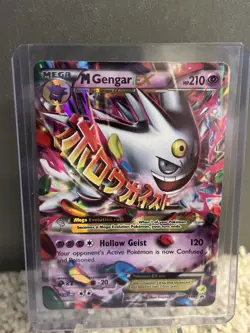 M Gengar EX XY166 Black Star Promo 2016 Holo Rare SHINY Pokemon Card TCG - Image 1