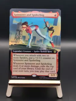 Spinneret and Spiderling (Extended Art Foil) - #264 - Rare - Marvel's Spider-Man - Image 1