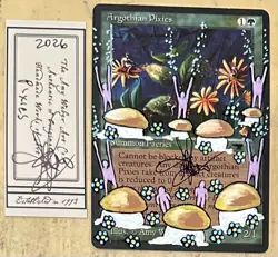 MTG Argothian Pixies Alter Altered Sketch Art Amy WEBER Magic - Image 1