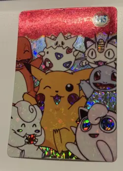 Pokemon Pocket Monsters Vending Prism Holo Vintage Sticker #445 PIKACHU rare - Image 3