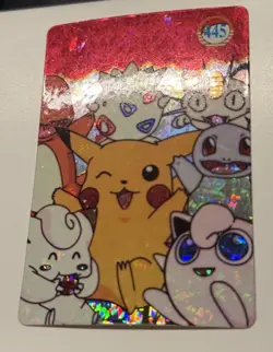 Pokemon Pocket Monsters Vending Prism Holo Vintage Sticker #445 PIKACHU rare - Image 4