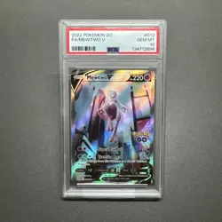 Pokemon GO Holo PSA 10 Mewtwo V (Alternate Full Art) 072/078 English - Image 1