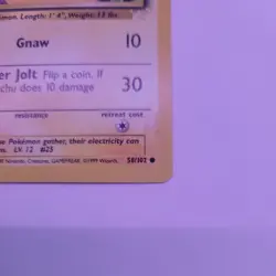 E3 Pikachu 1999 Pokemon Base Set Yellow Cheeks 58/102 Wizards - Image 4