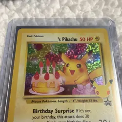 Pokemon TCG Pikachu Birthday Holo Black Star Promo Card #24 - Image 2