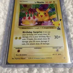 Pokemon TCG Pikachu Birthday Holo Black Star Promo Card #24 - Image 3