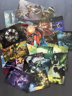 25x Set Magic the Gathering Signature Art Cards, Stamped Art Card, 25 Pack MTG - Image 1