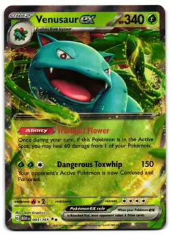 Venusaur ex 003/165 - 151 Double Rare Pokemon TCG - M/LP Card - Image 1