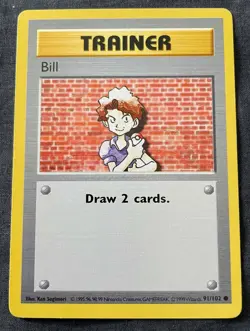Pokemon Card - Shadowless Bill - Base Set - 91/102 - Image 1