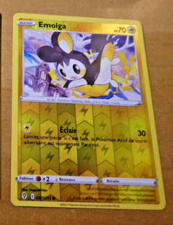 POKEMON EVOLUTION CELESTE FRANCAISE CARD REVERSE HOLO CARTE Emolga 057/203 FR M - Image 1