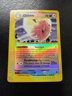 Pokemon TCG Clefable Reverse Holo Rare Card 7/165 Expedition Set LP/NM - Image 2