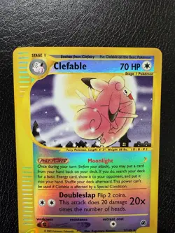 Pokemon TCG Clefable Reverse Holo Rare Card 7/165 Expedition Set LP/NM - Image 3