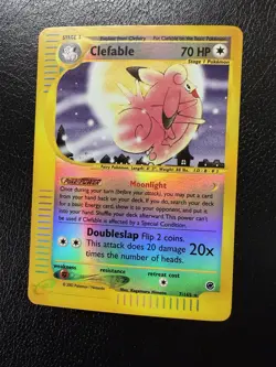 Pokemon TCG Clefable Reverse Holo Rare Card 7/165 Expedition Set LP/NM - Image 4