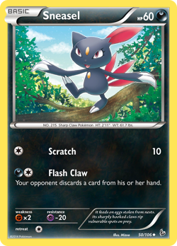 Sneasel 50/106 Uncommon | Flashfire | Pokemon Card - Image 1