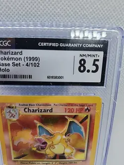 Charizard Pokemon (1999) Base Set 4/102 Holo Cgc 8.5 - Image 3