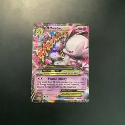 M Mewtwo EX 64/162 – XY BreakThrough Ultra Rare Holo Pokemon Damaged - Image 1