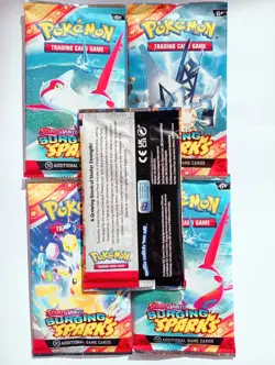 x 5 POKEMON BOOSTER PACKS SURGING SPARKS NEW/SEALED 🔥 99¢ NO RESERVE AUCTION 🔥 - Image 2