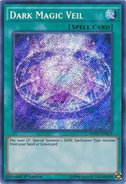Yugioh! LP Dark Magic Veil - MVP1-ENS19 - Secret Rare - 1st Edition Lightly Play - Image 1