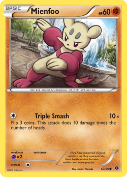 Mienfoo 67/99 Common | Next Destinies | Pokemon Card - Image 1