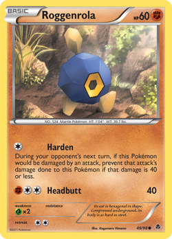 Roggenrola 49/98 Common | Emerging Powers | Pokemon Card - Image 1