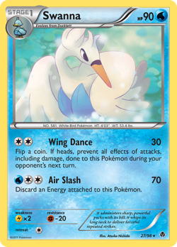 Swanna 27/98 Rare | Emerging Powers | Pokemon Card - Image 1