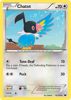 Chatot 85/108 Uncommon | Dark Explorers | Pokemon Card - Image 1