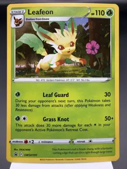 Leafeon SWSH191 - Holo Rare - Sword & Shield Promo Pokemon Card NM - Image 1