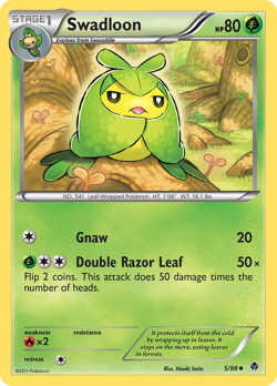 Swadloon 5/98 Uncommon | Emerging Powers | Pokemon Card - Image 1