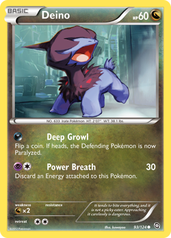 Deino 93/124 Common | Dragons Exalted | Pokemon Card - Image 1