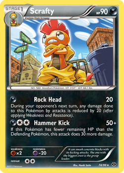 Scrafty 74/99 Rare Holo | Next Destinies | Pokemon Card - Image 1