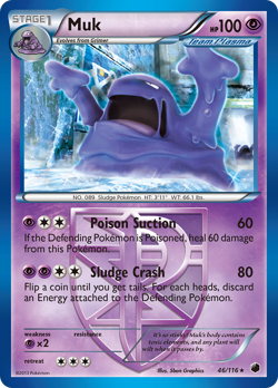 Muk 46/116 Rare | Plasma Freeze | Pokemon Card - Image 1