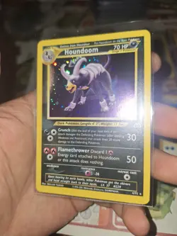 Houndoom - 4/75 - Holo Rare - Neo Discovery - Vintage WOTC 2001 Pokemon TCG - NM - Image 1