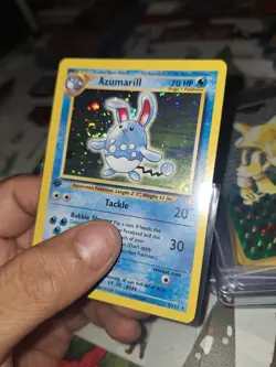 Pokemon Azumarill Neo Genesis 1st Edition Holo NM Perfect Swirl!! - Image 1