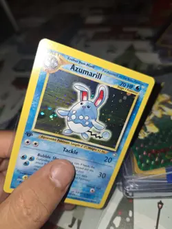Pokemon Azumarill Neo Genesis 1st Edition Holo NM Perfect Swirl!! - Image 2