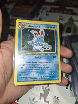Pokemon Azumarill Neo Genesis 1st Edition Holo NM Perfect Swirl!! - Image 4